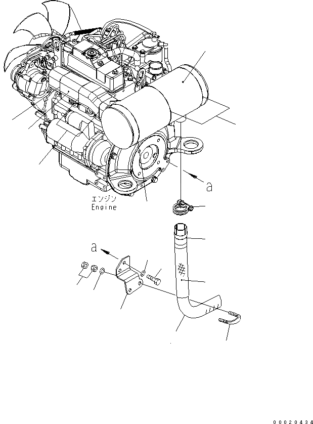 Схема запчастей Komatsu MX272 - ВЫПУСКН. КОМПОНЕНТЫ КОМПОНЕНТЫ ДВИГАТЕЛЯ