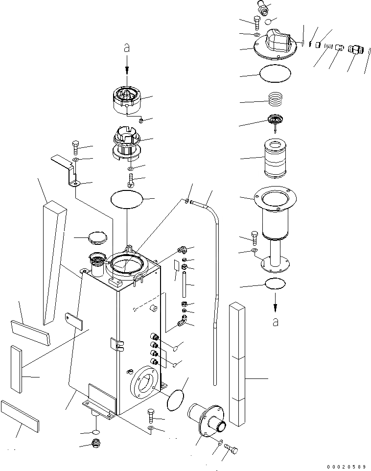 Схема запчастей Komatsu MX272 - ГИДР. БАК. ГИДРАВЛИКА