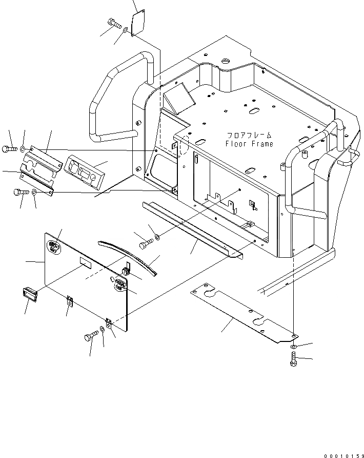 Схема запчастей Komatsu MX272 - ОСНОВН. КОНСТРУКЦИЯ (COVER) (НАВЕС) КАБИНА ОПЕРАТОРА И СИСТЕМА УПРАВЛЕНИЯ