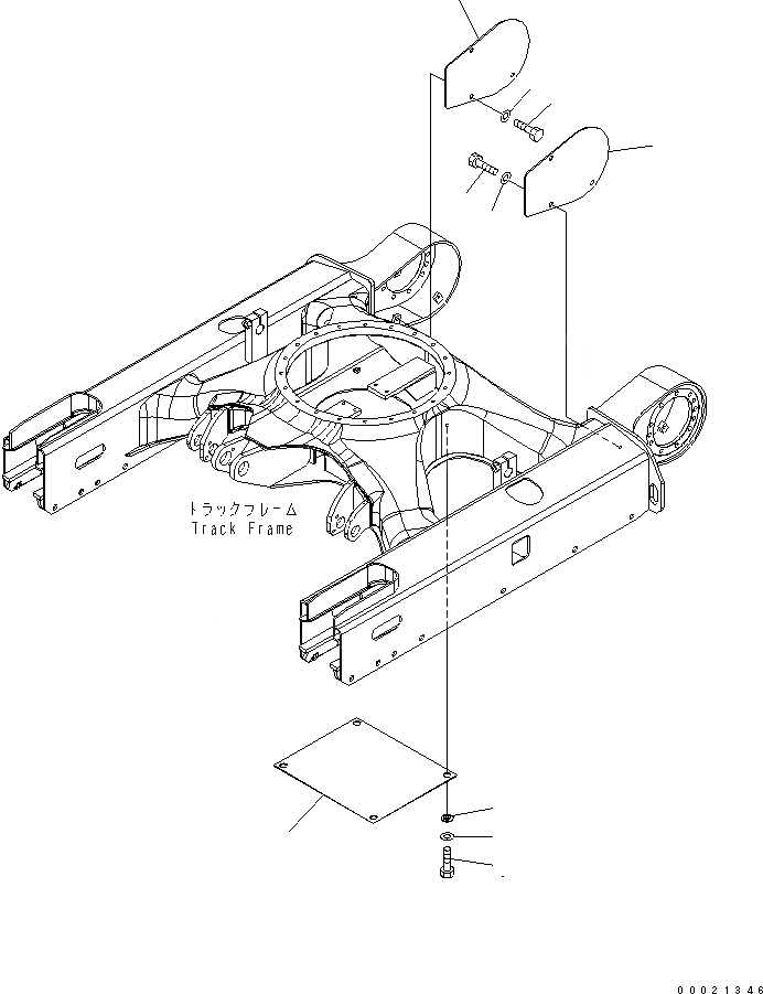 Схема запчастей Komatsu MX272 - КРЫШКИ ХОДОВАЯ