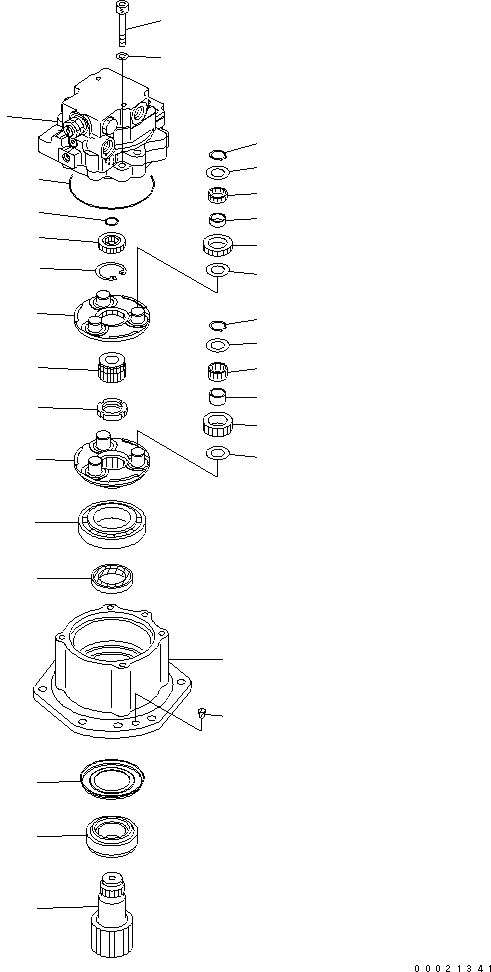 Схема запчастей Komatsu MX272 - МЕХАНИЗМ ПОВОРОТА ОСНОВН. КОМПОНЕНТЫ И РЕМКОМПЛЕКТЫ