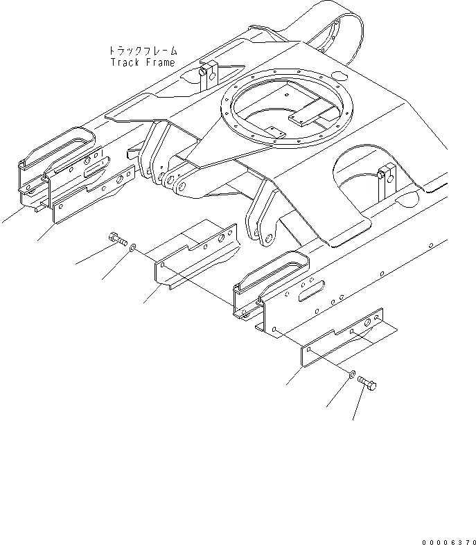 Схема запчастей Komatsu MX27 - ГУСЕНИЦЫ ЧАСТИ КОРПУСА (ДЛЯ STEEL SHOE) ХОДОВАЯ