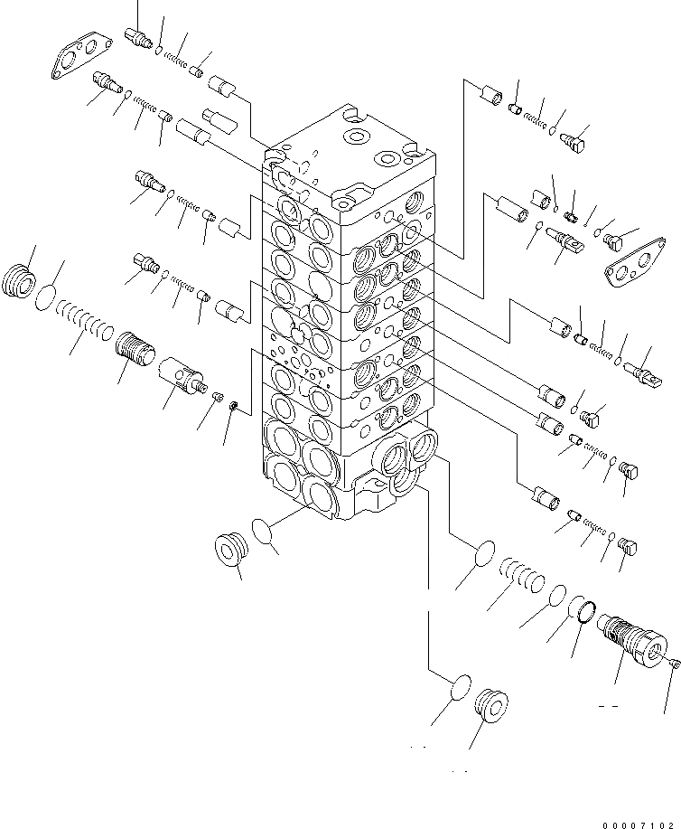Схема запчастей Komatsu MX27 - ОСНОВН. КЛАПАН (8-КЛАПАН) (7/) ОСНОВН. КОМПОНЕНТЫ И РЕМКОМПЛЕКТЫ