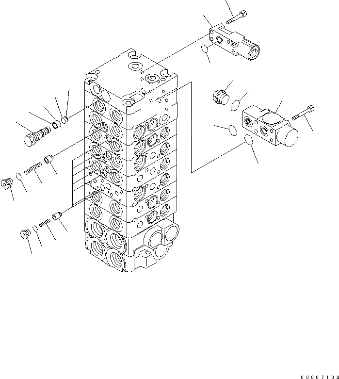 Схема запчастей Komatsu MX27 - ОСНОВН. КЛАПАН (8-КЛАПАН) (9/) ОСНОВН. КОМПОНЕНТЫ И РЕМКОМПЛЕКТЫ