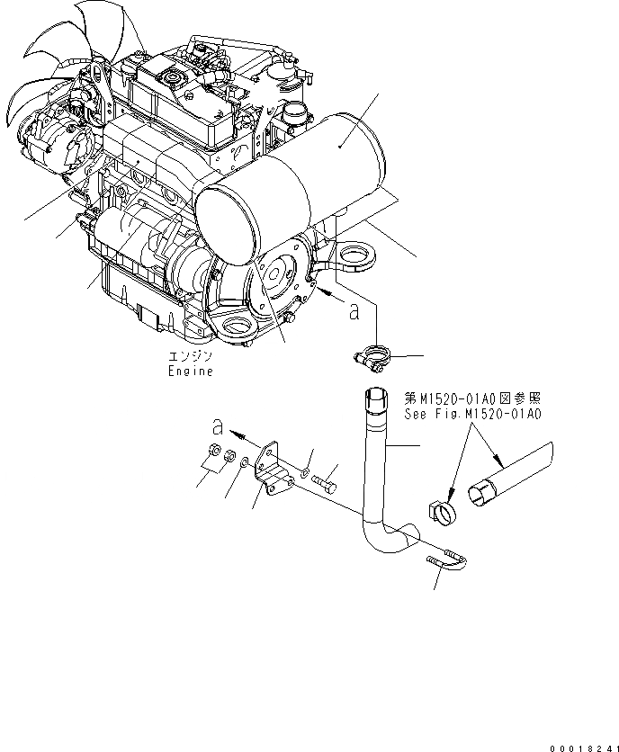 Схема запчастей Komatsu MX352 - ВЫПУСКН. КОМПОНЕНТЫ КОМПОНЕНТЫ ДВИГАТЕЛЯ