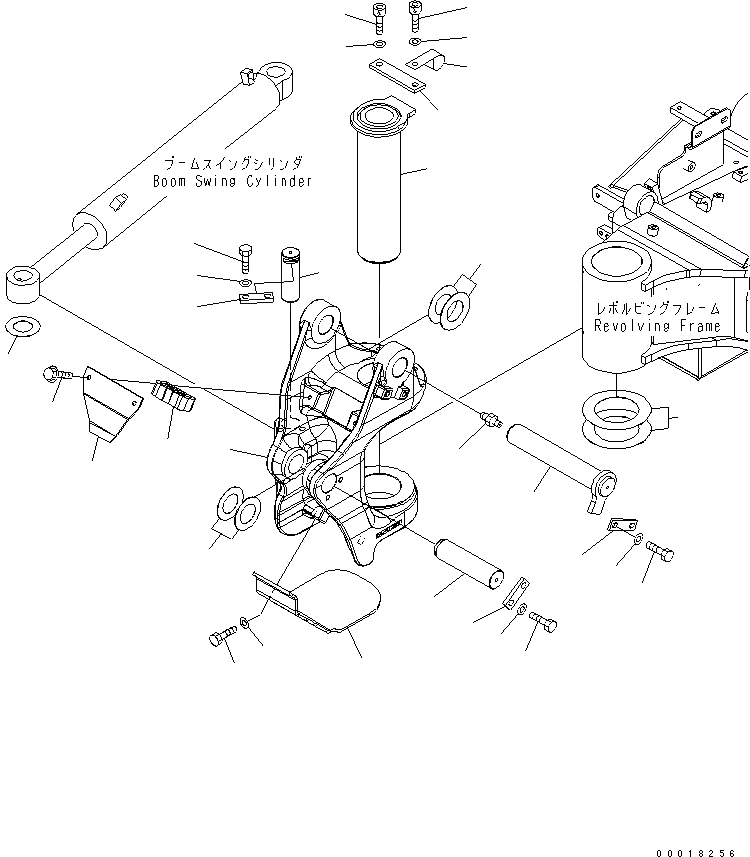 Схема запчастей Komatsu MX352 - КОРПУС ПОВОРОТА СТРЕЛЫ ( НАВЕСН.ОБОРУД) ОСНОВНАЯ РАМА И ЕЕ ЧАСТИ