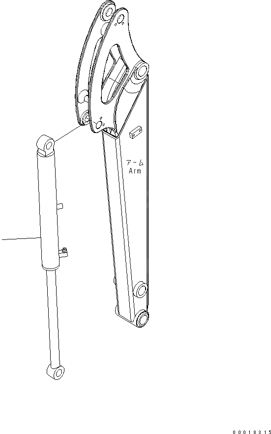 Схема запчастей Komatsu MX352 - ЦИЛИНДР КОВША РАБОЧЕЕ ОБОРУДОВАНИЕ