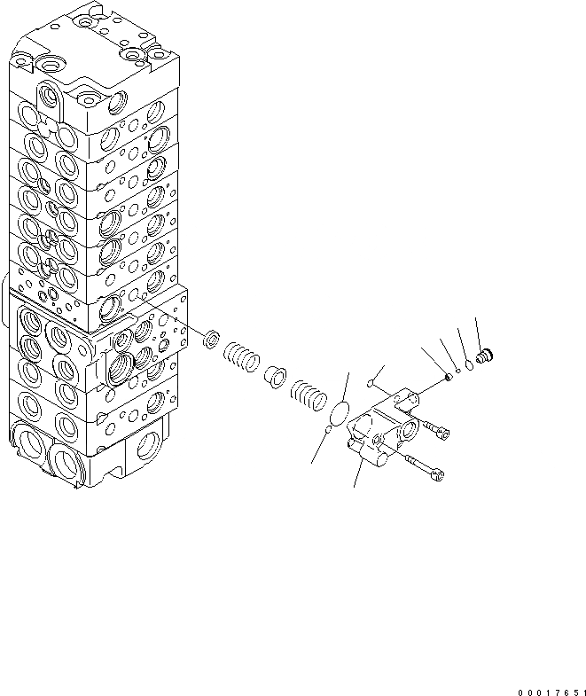 Схема запчастей Komatsu MX352 - ОСНОВН. КЛАПАН (9-КЛАПАН) (/) ОСНОВН. КОМПОНЕНТЫ И РЕМКОМПЛЕКТЫ