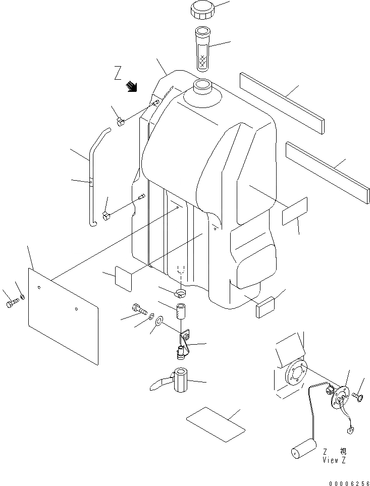 Схема запчастей Komatsu MX35 - ТОПЛИВН. БАК. ТОПЛИВН. БАК. AND КОМПОНЕНТЫ
