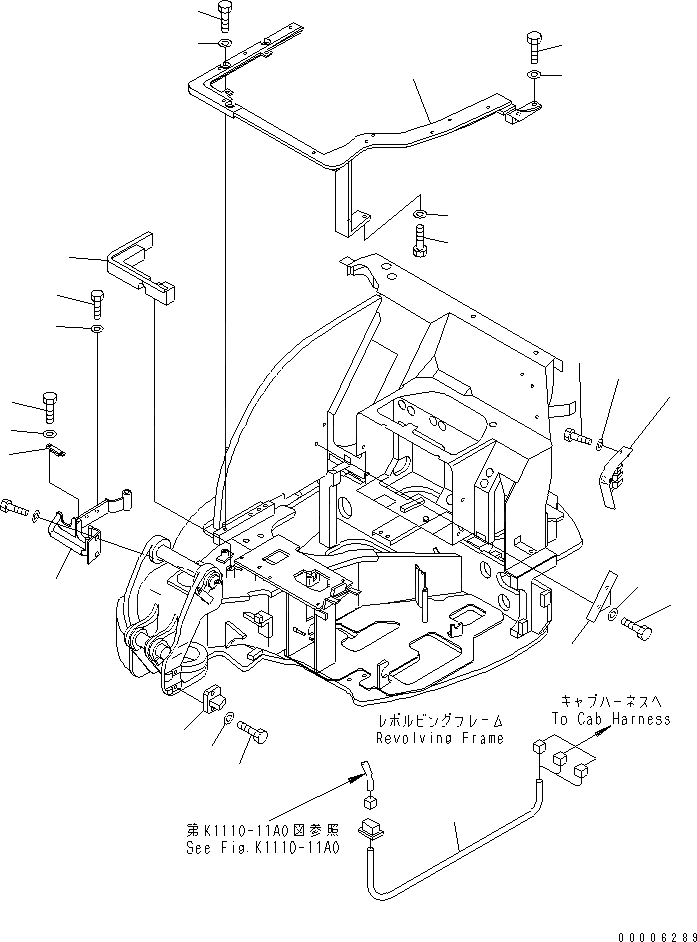 Схема запчастей Komatsu MX35 - ПОКРЫТИЕ ПОЛА (КАБИНА КОРПУС КРЕПЛЕНИЯ) КАБИНА ОПЕРАТОРА И СИСТЕМА УПРАВЛЕНИЯ