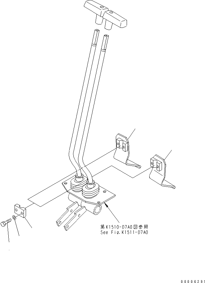 Схема запчастей Komatsu MX35 - ПЕДАЛЬ ХОДА КАБИНА ОПЕРАТОРА И СИСТЕМА УПРАВЛЕНИЯ