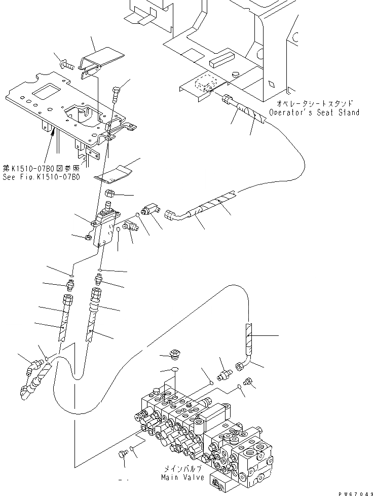 Схема запчастей Komatsu MX35 - РАБОЧ. УПРАВЛ-Е (-АКТУАТОР УПРАВЛ. НАВЕСН. ОБОРУД.) КАБИНА ОПЕРАТОРА И СИСТЕМА УПРАВЛЕНИЯ
