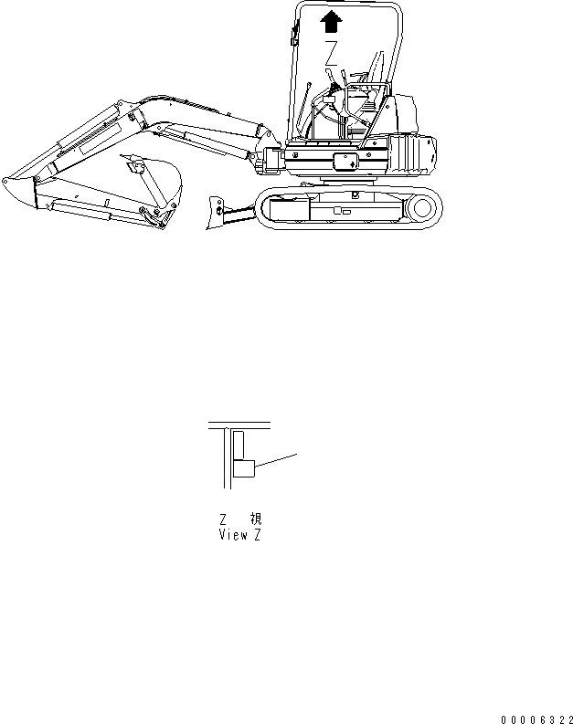 Схема запчастей Komatsu MX35 - ПОДЪЕМ ПЛАСТИНА МАРКИРОВКА
