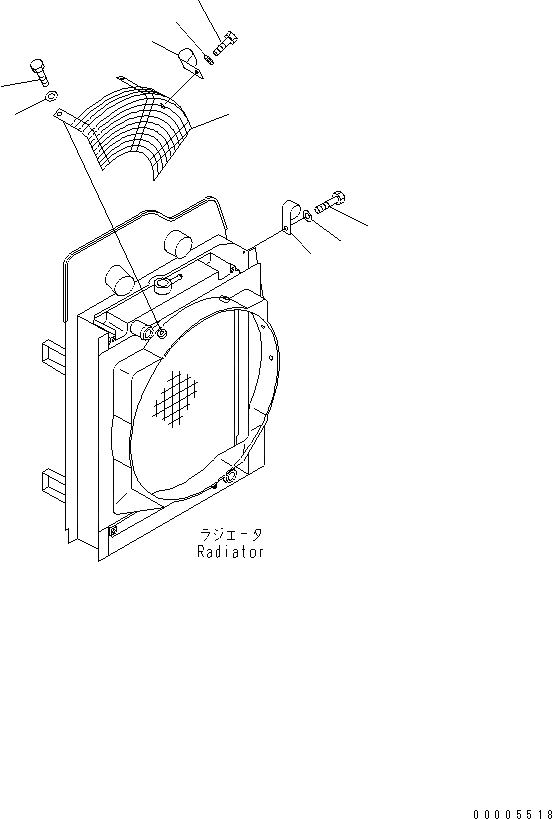 Схема запчастей Komatsu MX45 - ОХЛАЖД-Е (ЗАЩИТА ВЕНТИЛЯТОРА) СИСТЕМА ОХЛАЖДЕНИЯ
