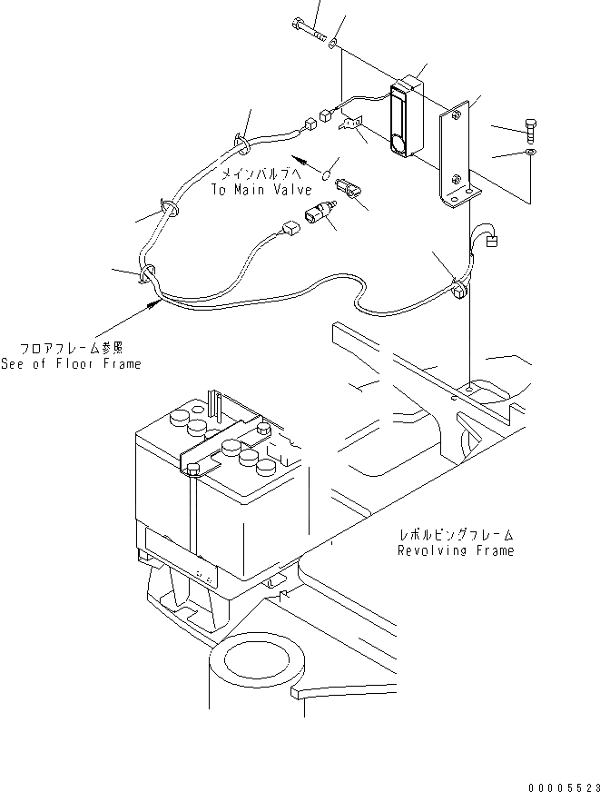 Схема запчастей Komatsu MX45 - СИГНАЛ ХОДА ЭЛЕКТРИКА