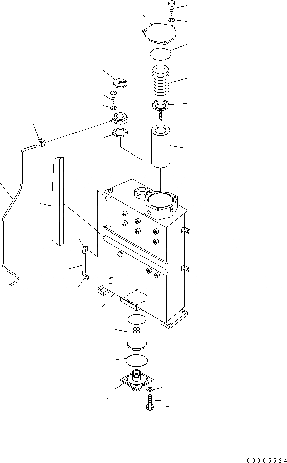 Схема запчастей Komatsu MX45 - ГИДР. БАК. (БАК) ГИДРАВЛИКА