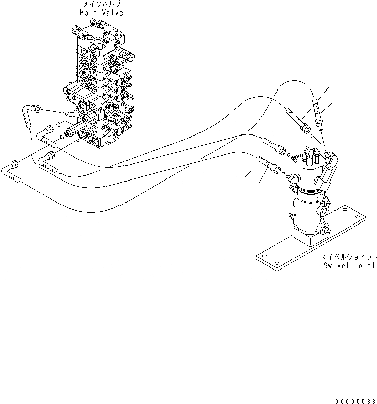 Схема запчастей Komatsu MX45 - ACTUATER ЛИНИЯ ГИДРАВЛИКА