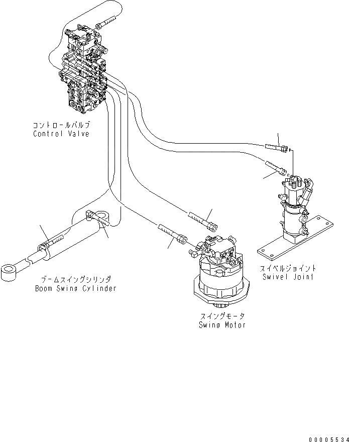 Схема запчастей Komatsu MX45 - ACTUATER ЛИНИЯ ГИДРАВЛИКА