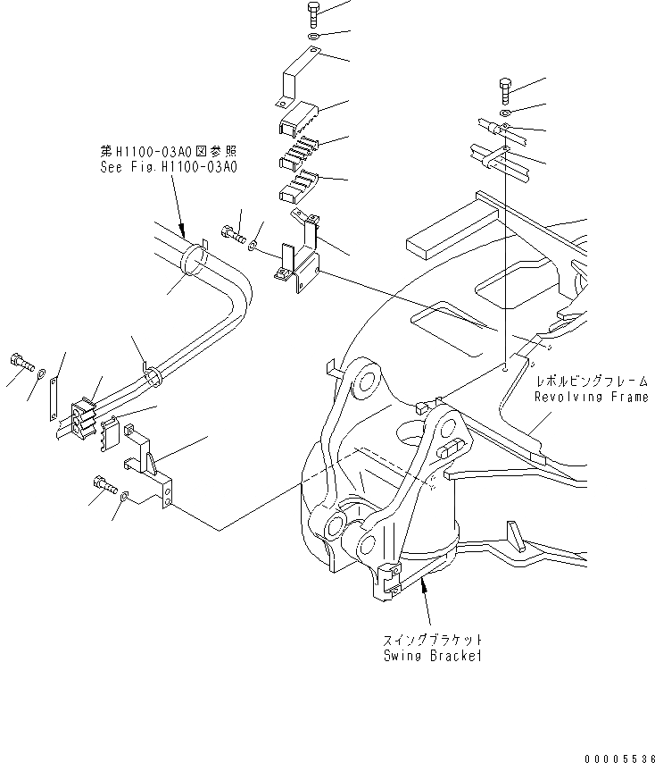 Схема запчастей Komatsu MX45 - ACTUATER ЛИНИЯ (КРЕПЛЕНИЕ) ГИДРАВЛИКА