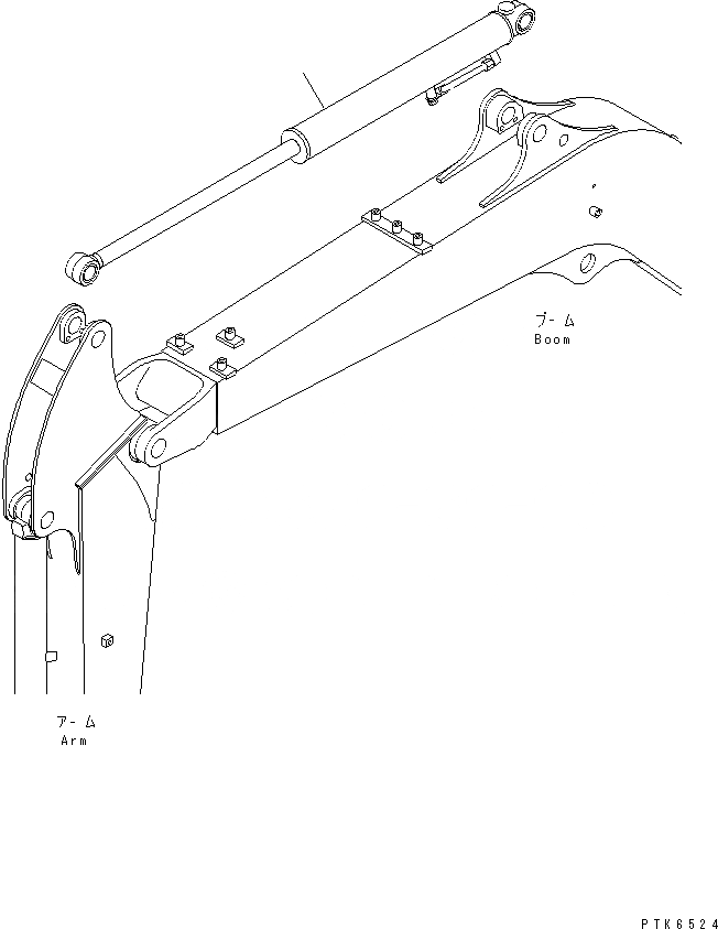 Схема запчастей Komatsu MX45 - ЦИЛИНДР РУКОЯТИ(КРОМЕ ЯПОН.) РАБОЧЕЕ ОБОРУДОВАНИЕ