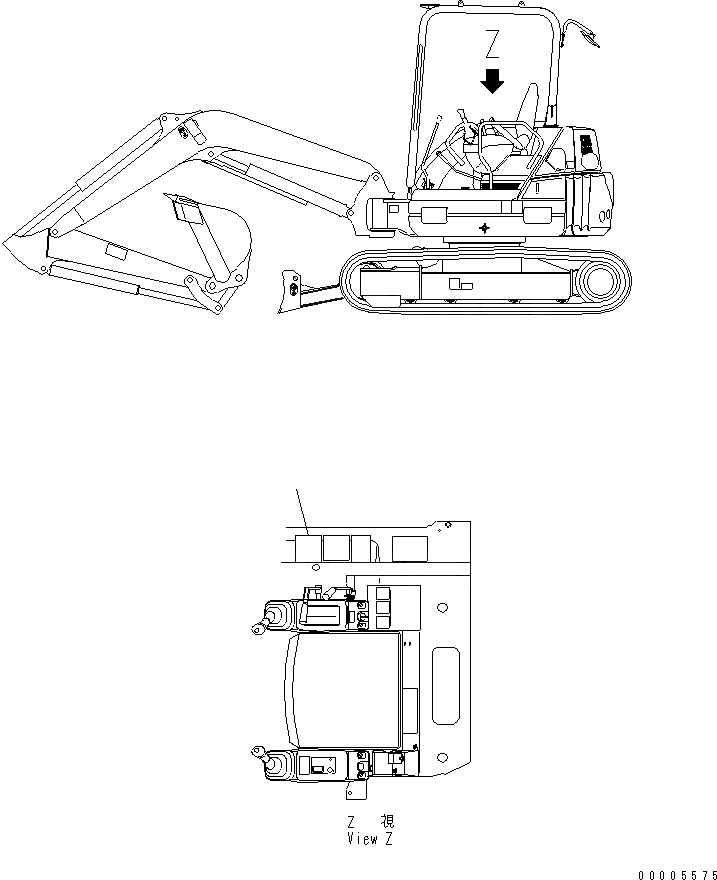 Схема запчастей Komatsu MX45 - LIFT ПЛАСТИНА МАРКИРОВКА