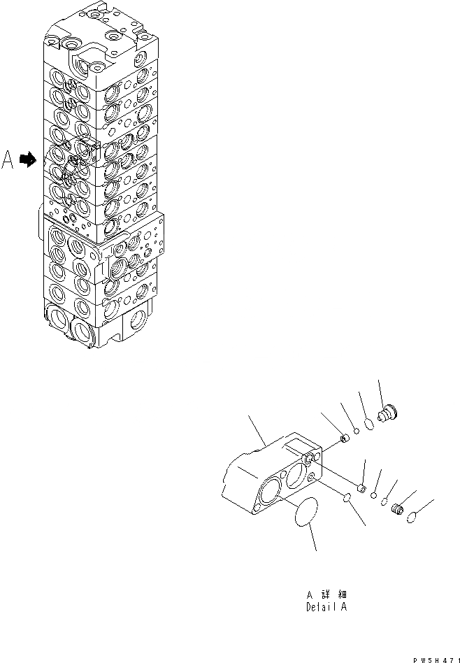 Схема запчастей Komatsu MX45 - ОСНОВН. КЛАПАН (-КЛАПАН) (7/) (ДЛЯ ВЫСОК. ЕМК. НАВЕСН. ОБОРУД) ОСНОВН. КОМПОНЕНТЫ И РЕМКОМПЛЕКТЫ