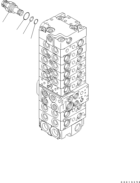 Схема запчастей Komatsu MX502 - ОСНОВН. КЛАПАН (8-КЛАПАН) (/) ОСНОВН. КОМПОНЕНТЫ И РЕМКОМПЛЕКТЫ