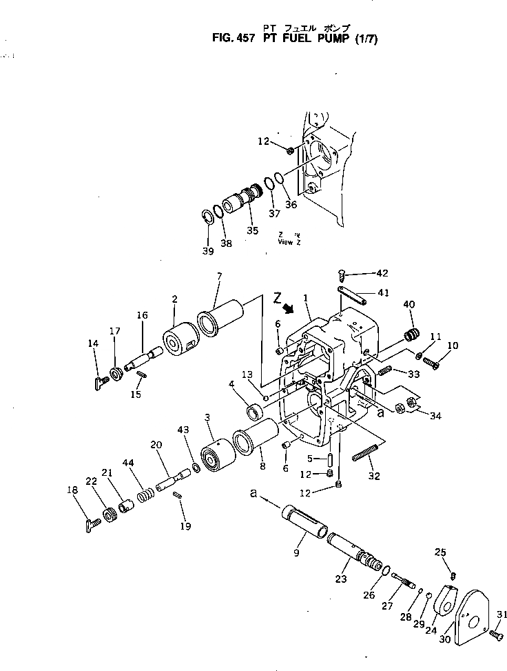 Схема запчастей Komatsu NTO-6-CI-1M - PT ТОПЛИВН. НАСОС (/7) ТОПЛИВН. СИСТЕМА