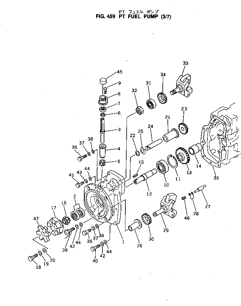Схема запчастей Komatsu NTO-6-CI-1M - PT ТОПЛИВН. НАСОС (/7) ТОПЛИВН. СИСТЕМА