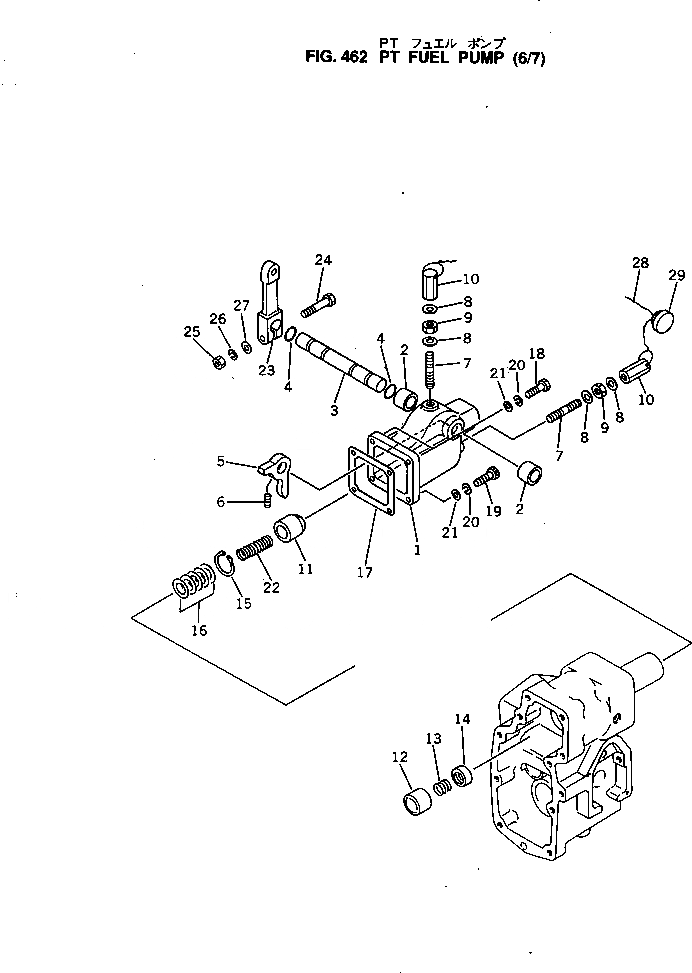Схема запчастей Komatsu NTO-6-CI-1M - PT ТОПЛИВН. НАСОС (/7) ТОПЛИВН. СИСТЕМА