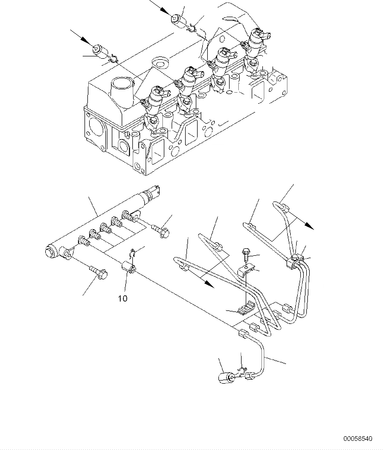 Схема запчастей Komatsu PC118MR-8 - COMMON RAIL ДВИГАТЕЛЬ АКСЕССУАРЫ И ДР.