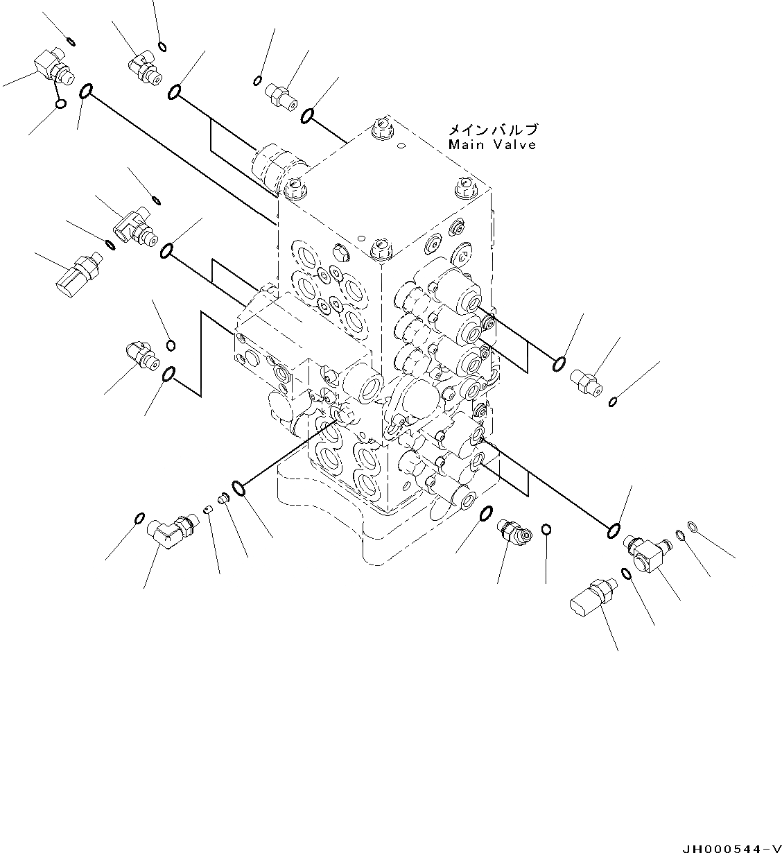 Схема запчастей Komatsu PC130-8 - ОСНОВН. УПРАВЛЯЮЩ. КЛАПАН, БЕЗ -ДОПОЛН. АКТУАТОР ТРУБЫ, СОЕДИНИТЕЛЬН. ЧАСТИ, LS. ГЛАВН. ТРУБЫ, (/) ОСНОВН. УПРАВЛЯЮЩ. КЛАПАН, БЕЗ -ДОПОЛН. АКТУАТОР ТРУБЫ