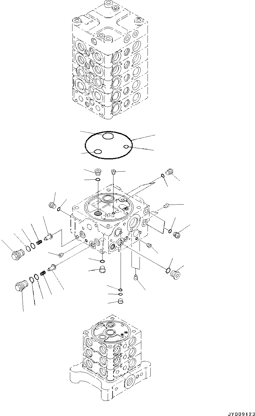 Схема запчастей Komatsu PC130-8 - ОСНОВН. УПРАВЛЯЮЩ. КЛАПАН, -АКТУАТОР, ВНУТР. ЧАСТИ (8/7) ОСНОВН. УПРАВЛЯЮЩ. КЛАПАН, -АКТУАТОР