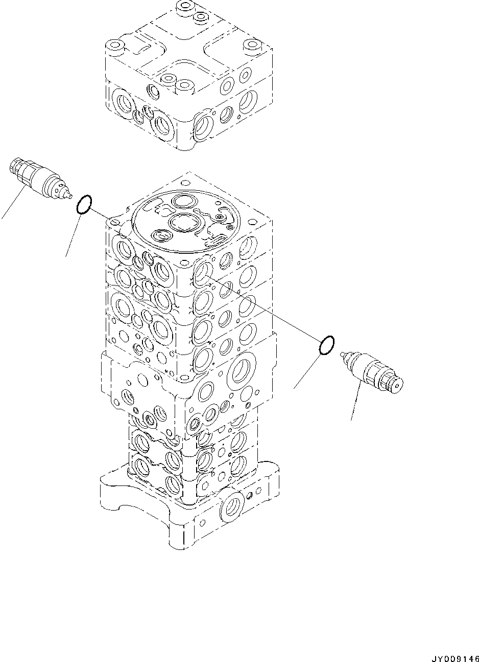 Схема запчастей Komatsu PC130-8 - ОСНОВН. УПРАВЛЯЮЩ. КЛАПАН, -АКТУАТОР, ВНУТР. ЧАСТИ (/) ОСНОВН. УПРАВЛЯЮЩ. КЛАПАН, -АКТУАТОР