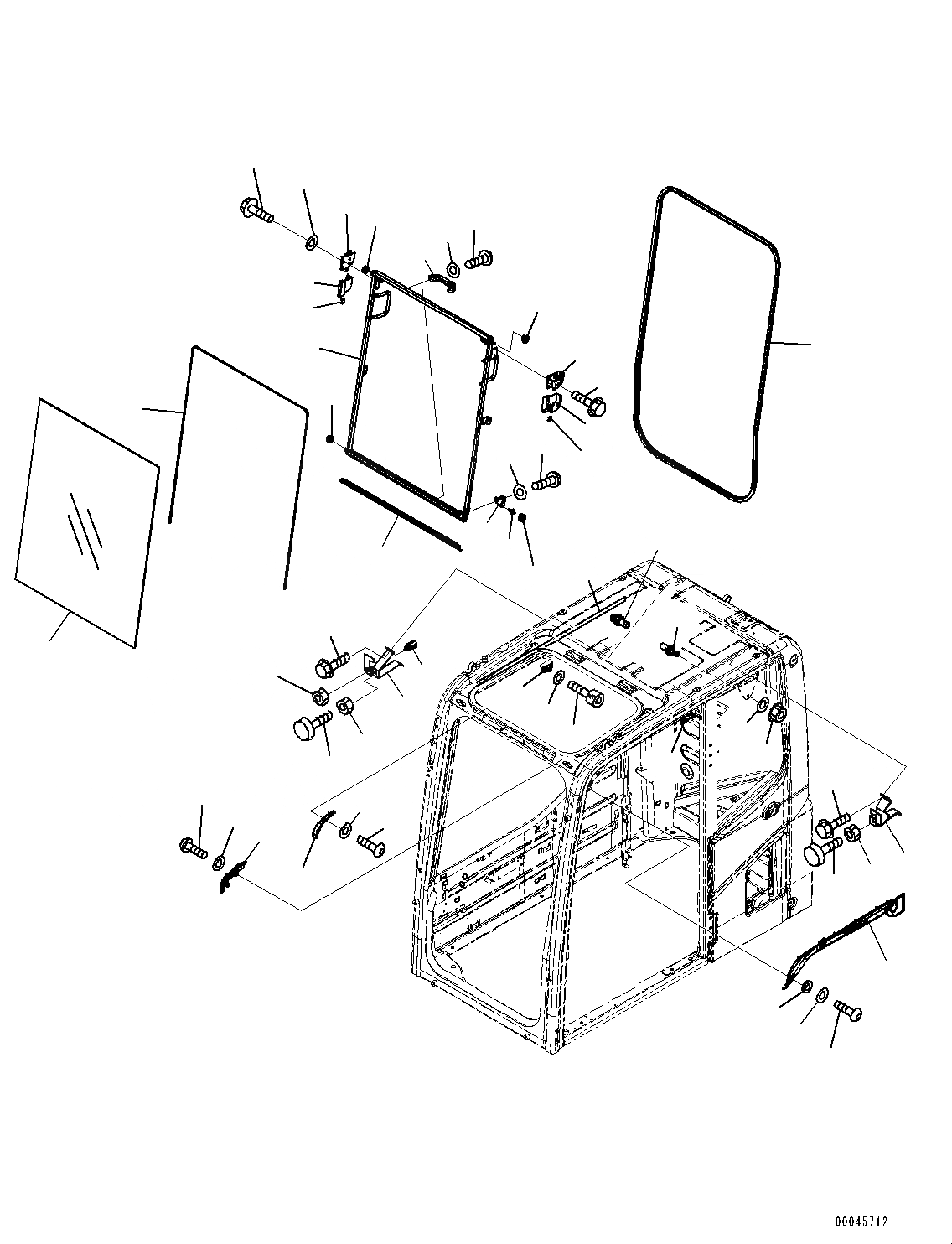 Схема запчастей Komatsu PC130-8 - КАБИНА, С МАСТЕР КЛЮЧ, AM-FM РАДИО, VOLT POWER ПОДАЮЩ., ПЕРЕДН. ОКНА КАБИНА, С МАСТЕР КЛЮЧ, AM-FM РАДИО, VOLT POWER ПОДАЮЩ.
