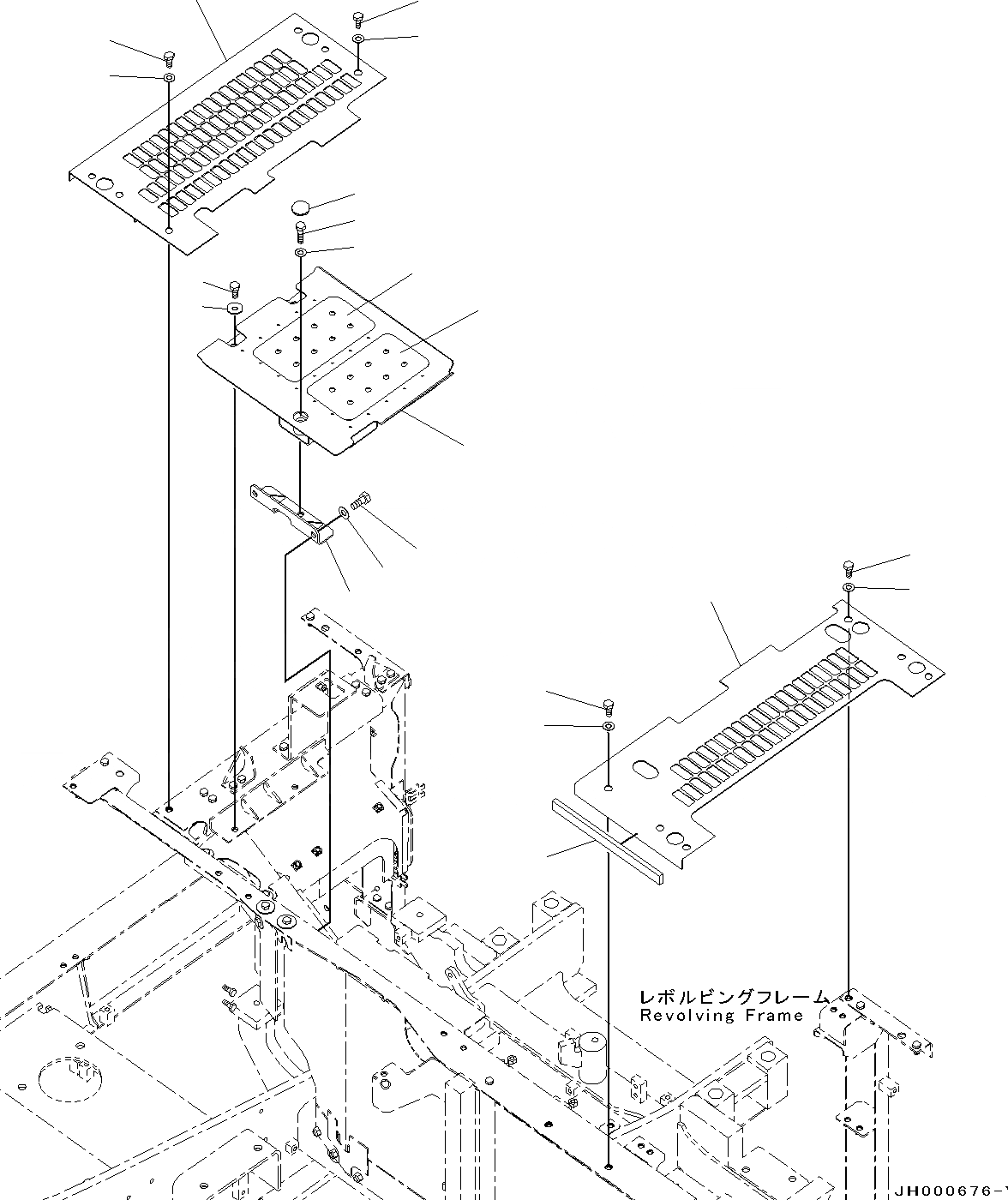Схема запчастей Komatsu PC130-8 - КАБИНА COVER КАБИНА COVER