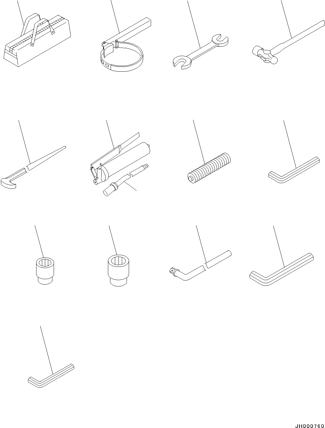 Схема запчастей Komatsu PC130-8 - ОСНОВН. ИНСТРУМЕНТ SET ОСНОВН. ИНСТРУМЕНТ SET