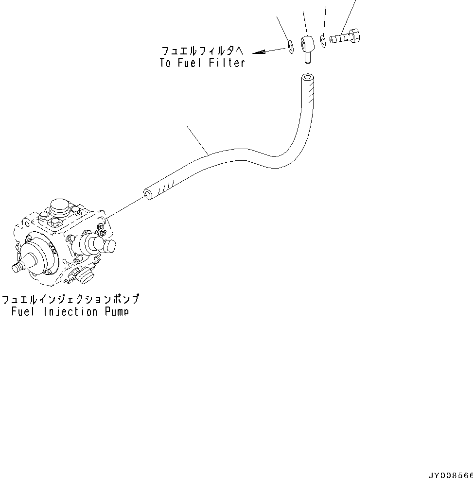Схема запчастей Komatsu SAA4D95LE-5D - ТОПЛИВОПРОВОД. ТОПЛИВОПРОВОД.