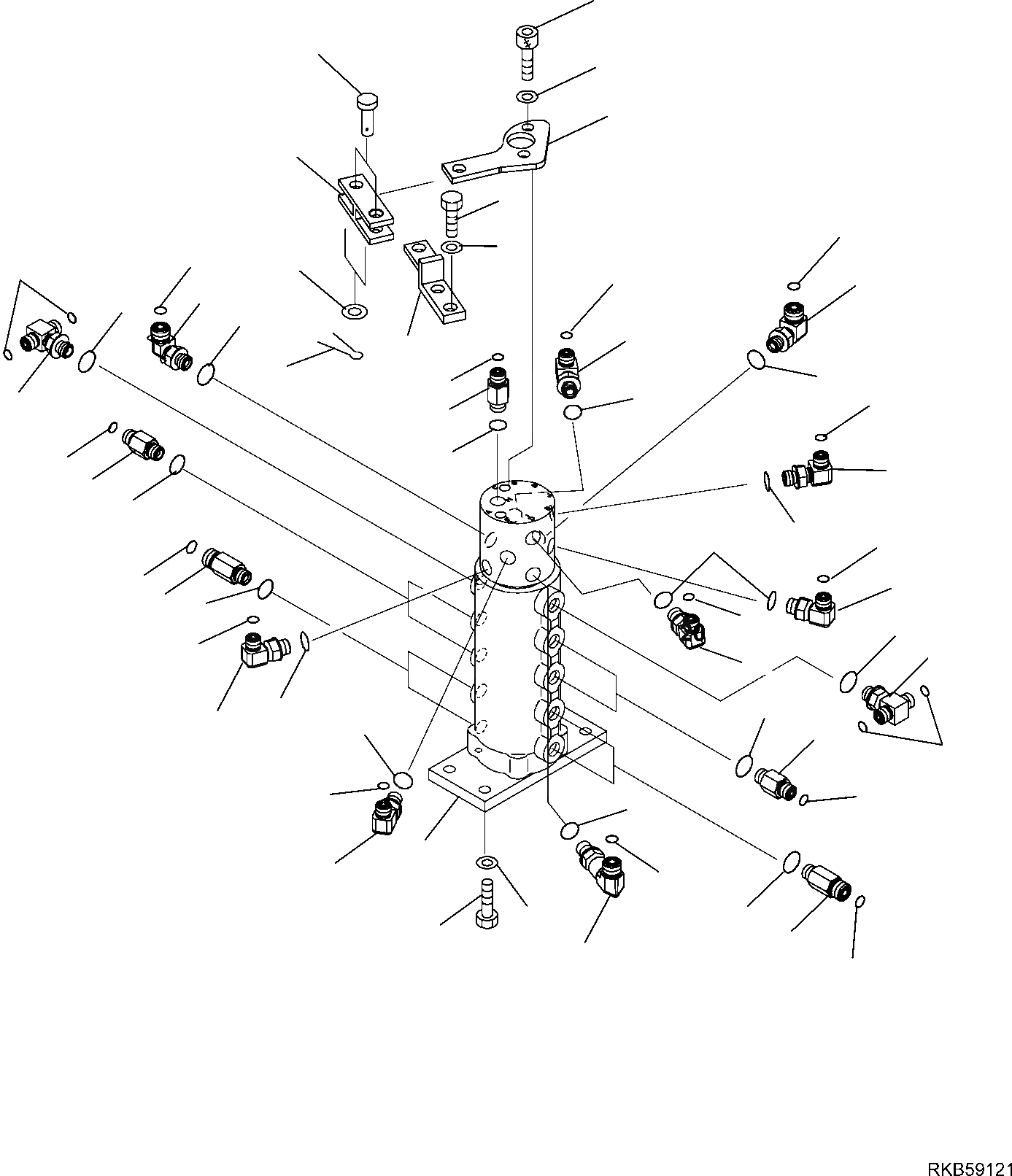 Схема запчастей Komatsu PC14R-3 HS - ПОВОРОТНОЕ СОЕДИНЕНИЕ (КРЕПЛЕНИЕ) РАБОЧЕЕ ОБОРУДОВАНИЕ ГИДРАВЛИКА