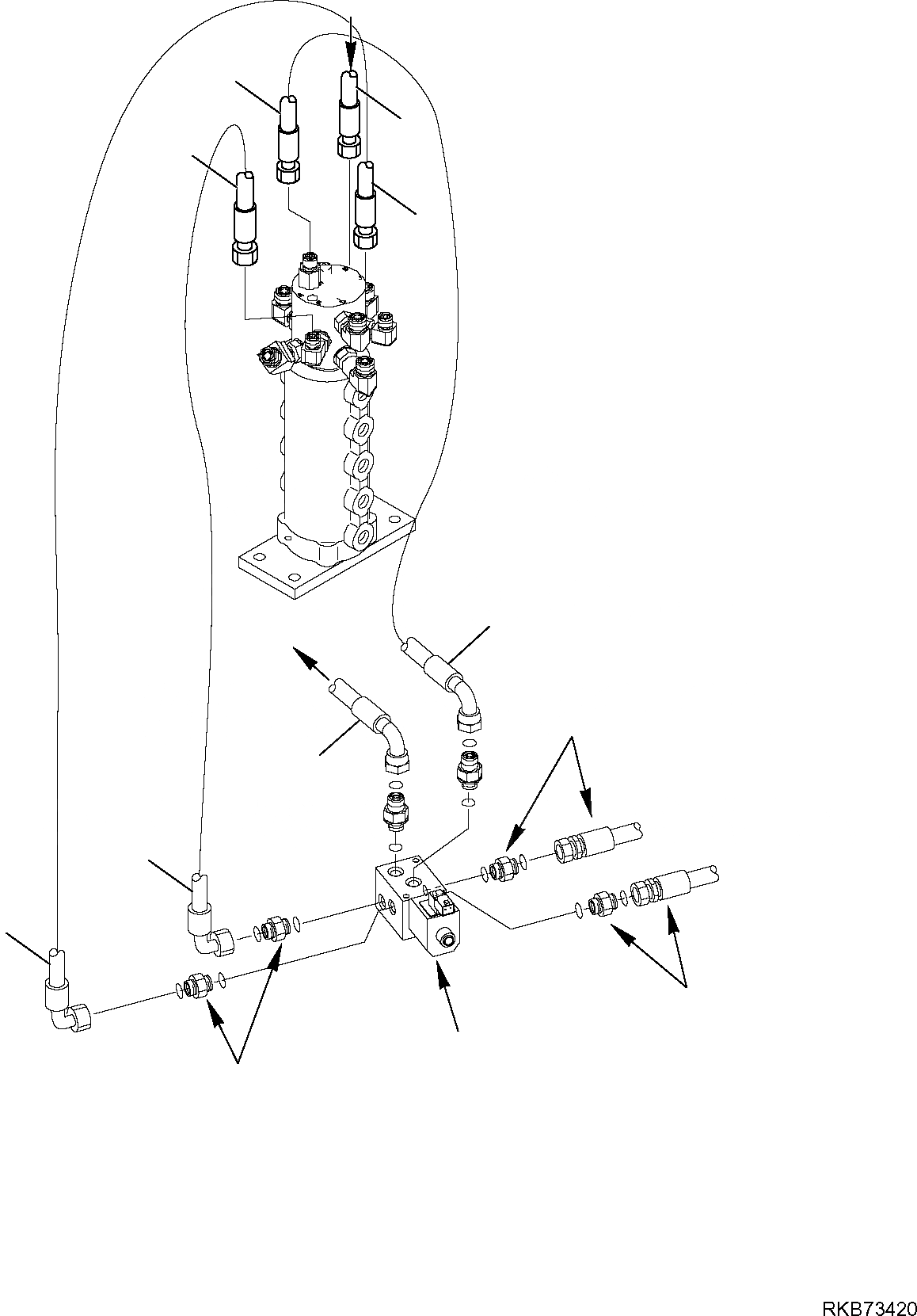 Схема запчастей Komatsu PC14R-3 HS - ГИДРОЛИНИЯ (РЕГУЛЯТОР ЛИНИЯ) (/) РАБОЧЕЕ ОБОРУДОВАНИЕ ГИДРАВЛИКА