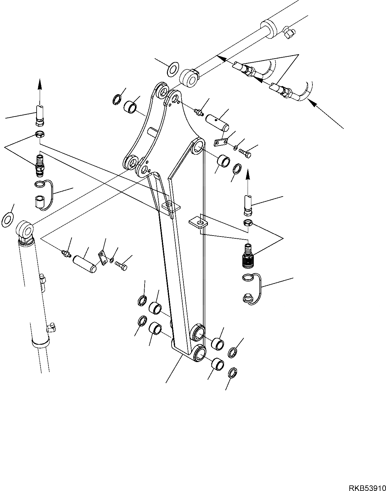 Схема запчастей Komatsu PC14R-3 HS - РУКОЯТЬ (ДЛЯ ОБОРУД-Е) РАБОЧЕЕ ОБОРУДОВАНИЕ