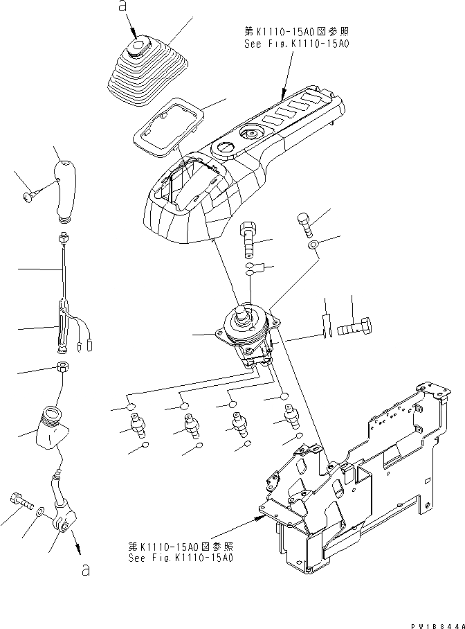 Схема запчастей Komatsu PC160LC-7 - ОСНОВН. КОНСТРУКЦИЯ (РЫЧАГ И КЛАПАН) (ПРАВ.)(№B-B99) КАБИНА ОПЕРАТОРА И СИСТЕМА УПРАВЛЕНИЯ