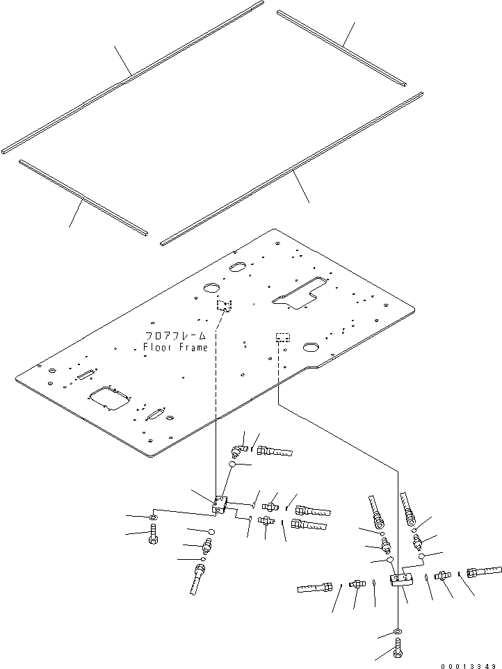 Схема запчастей Komatsu PC160LC-7 - ОСНОВН. КОНСТРУКЦИЯ (КАБИНА) (P¤ T БЛОК И УПЛОТНЕНИЕ)(№B-) КАБИНА ОПЕРАТОРА И СИСТЕМА УПРАВЛЕНИЯ