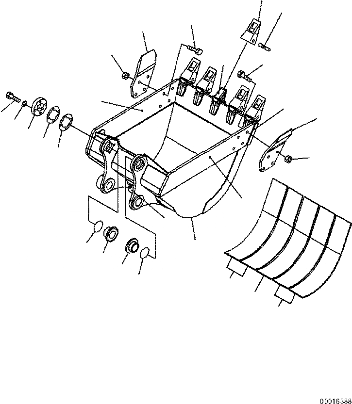 Схема запчастей Komatsu PC160LC-7 - КОВШ, .8M (CECE .7M), 8MM (ГОРИЗОНТАЛЬН. ПАЛЕЦ) (С РЕГУЛЯТОРОМ) (С КРЮК) РАБОЧЕЕ ОБОРУДОВАНИЕ