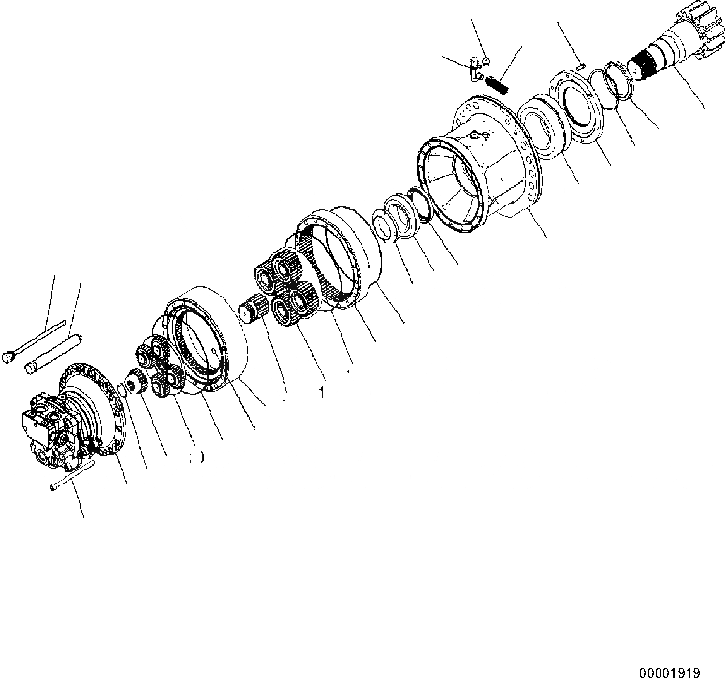 Схема запчастей Komatsu PC160LC-7 - МЕХАНИЗМ ПОВОРОТА ОСНОВН. КОМПОНЕНТЫ И РЕМКОМПЛЕКТЫ