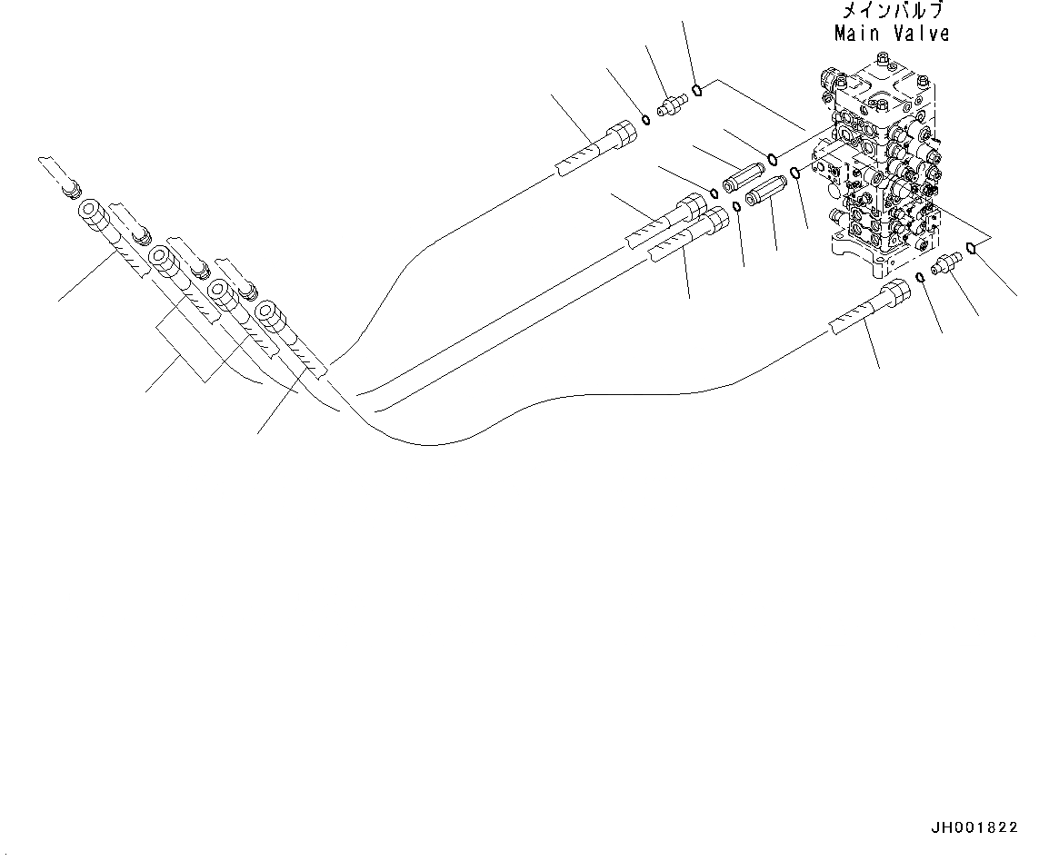 Схема запчастей Komatsu PC160LC-8 - РУКОЯТЬ И КОВШ ТРУБЫ ГИДРАВЛИКА