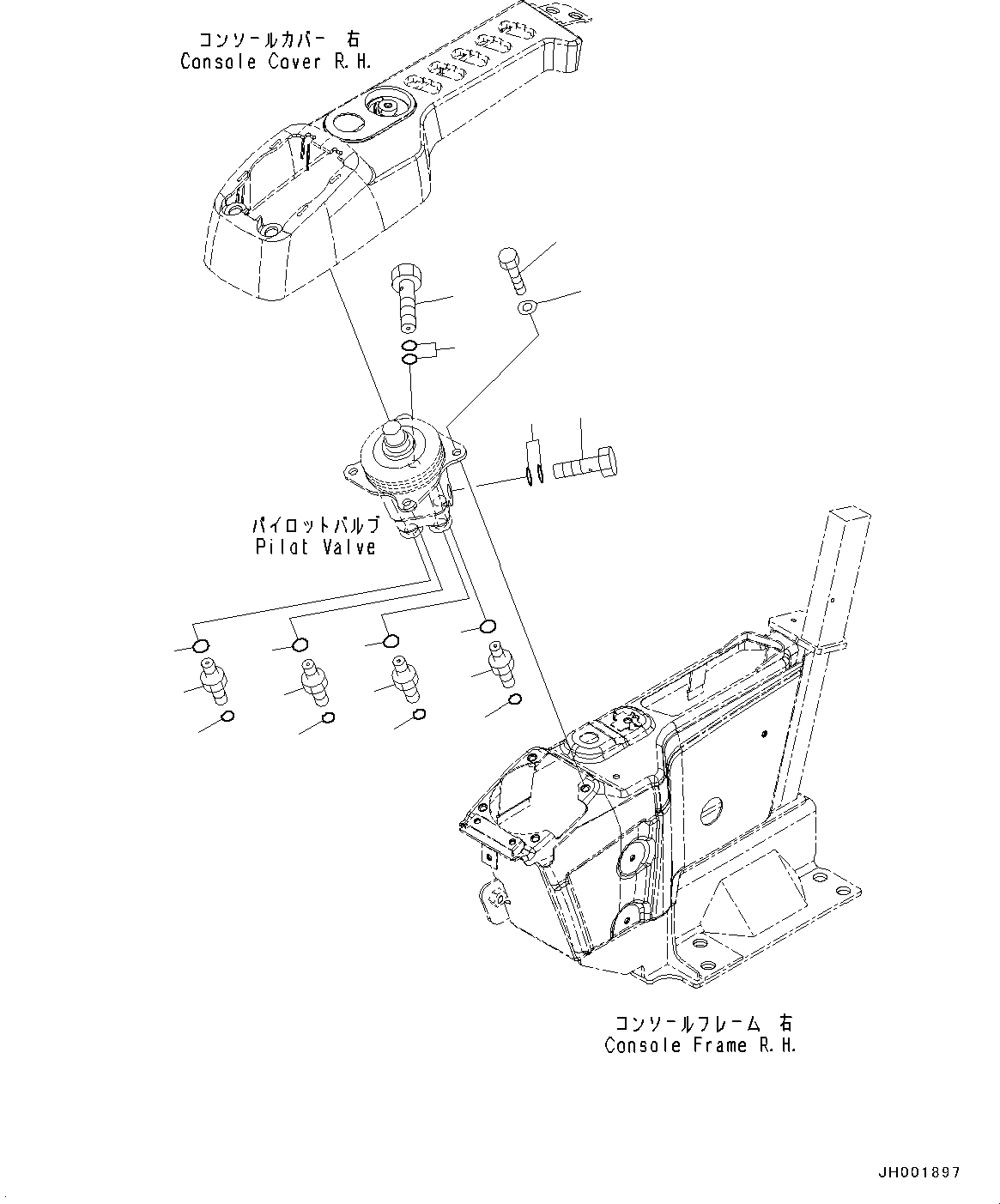 Схема запчастей Komatsu PC160LC-8 - КАБИНА, ПОЛ, КЛАПАН, ПРАВ. КАБИНА ОПЕРАТОРА И СИСТЕМА УПРАВЛЕНИЯ