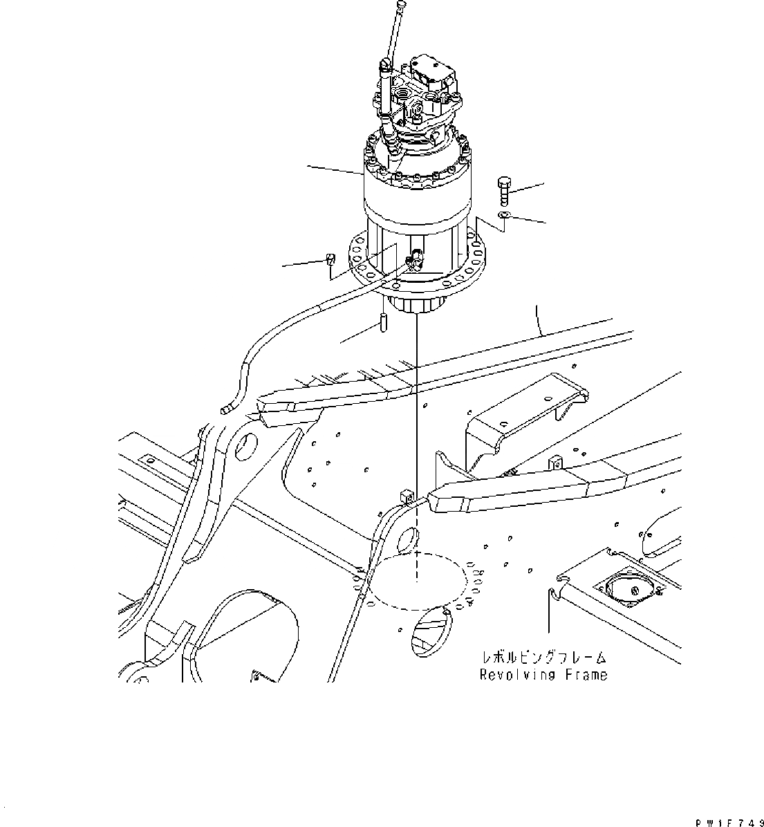 Схема запчастей Komatsu PC160LC-8 - МЕХАНИЗМ ПОВОРОТА ПОВОРОТН. КРУГ И ITS КОМПОНЕНТЫ