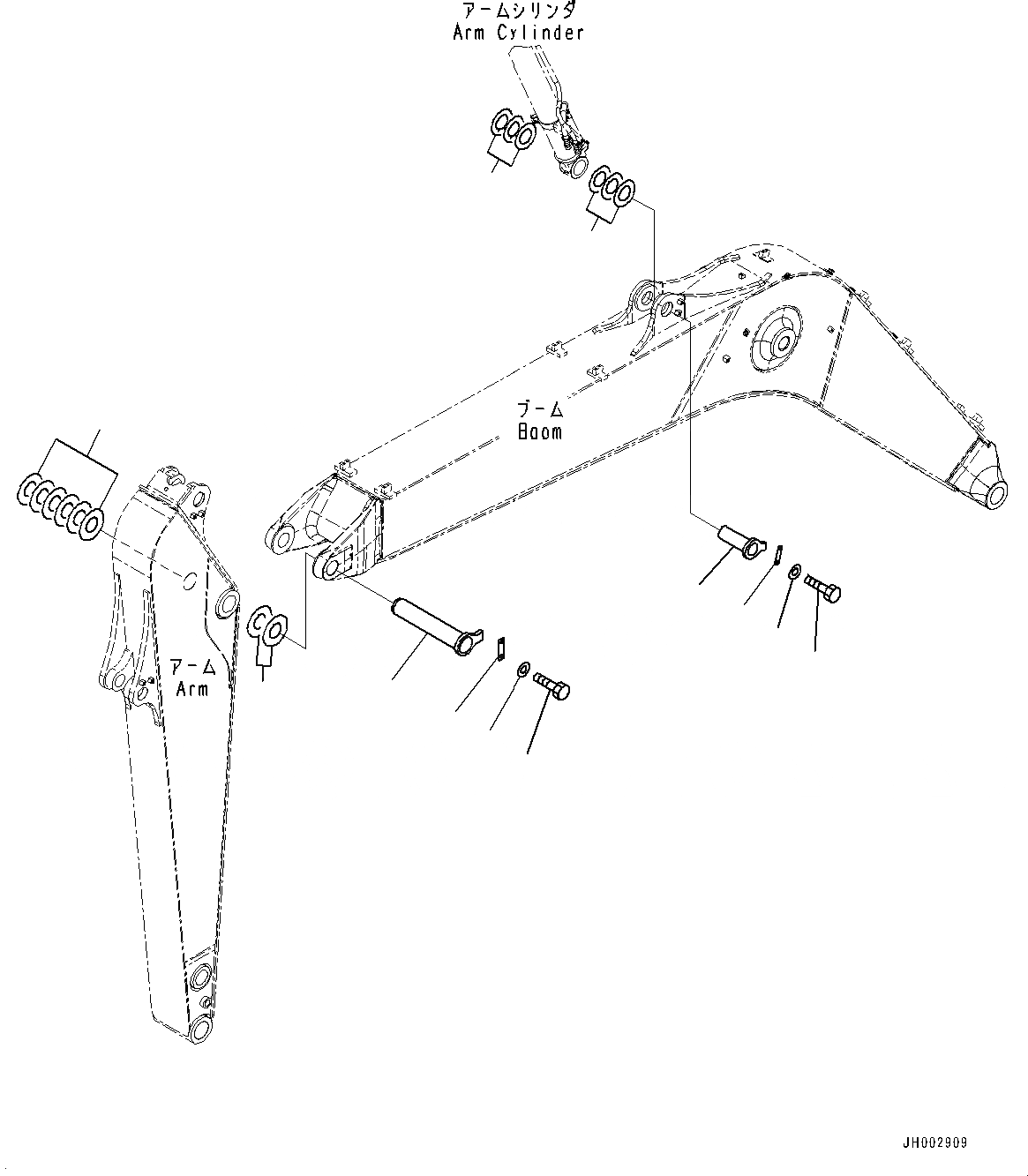 Схема запчастей Komatsu PC160LC-8 - СТРЕЛА, -АКТУАТОР, ЧАС. СИСТ. СМАЗКИ ТИП, БЫСТРОСЪЕМН. МЕХ-М, ВЕРХН. ПАЛЕЦ И НИЖН. ПАЛЕЦ РАБОЧЕЕ ОБОРУДОВАНИЕ
