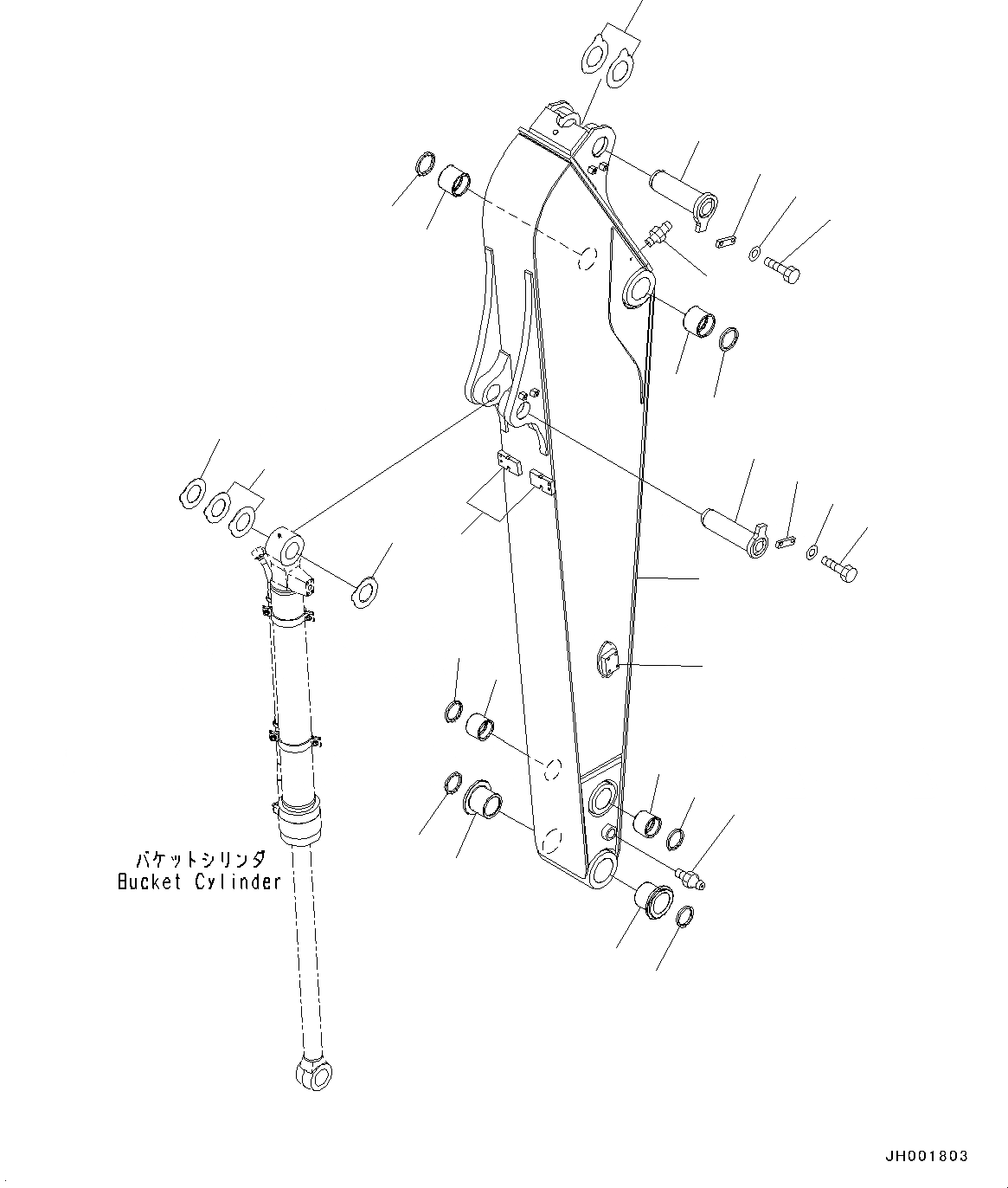 Схема запчастей Komatsu PC160LC-8 - РУКОЯТЬ, .9M, ЧАС. СИСТ. СМАЗКИ ТИП, РУКОЯТЬ РАБОЧЕЕ ОБОРУДОВАНИЕ